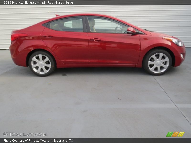 Red Allure / Beige 2013 Hyundai Elantra Limited