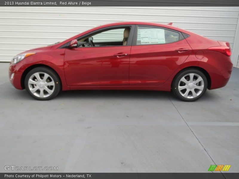 Red Allure / Beige 2013 Hyundai Elantra Limited
