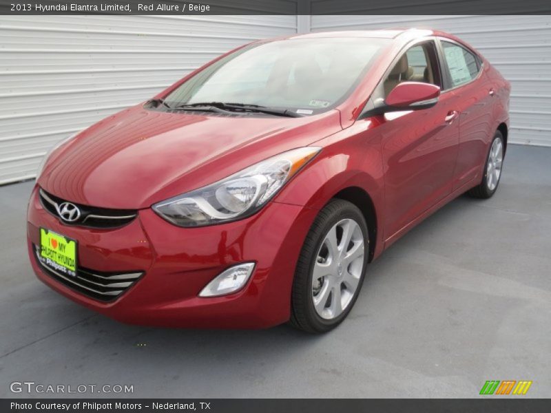 Red Allure / Beige 2013 Hyundai Elantra Limited