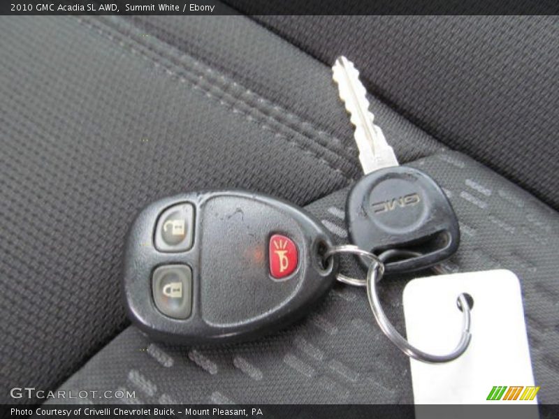 Summit White / Ebony 2010 GMC Acadia SL AWD