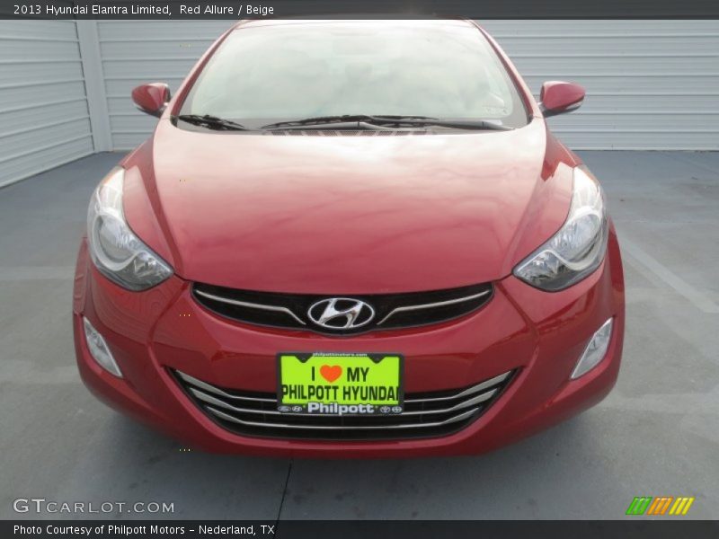 Red Allure / Beige 2013 Hyundai Elantra Limited
