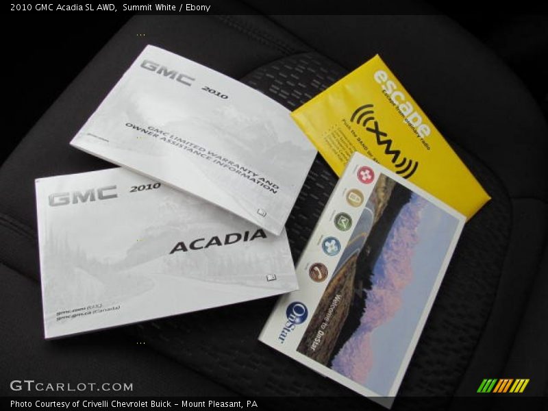 Summit White / Ebony 2010 GMC Acadia SL AWD