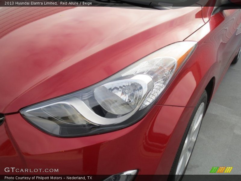 Red Allure / Beige 2013 Hyundai Elantra Limited