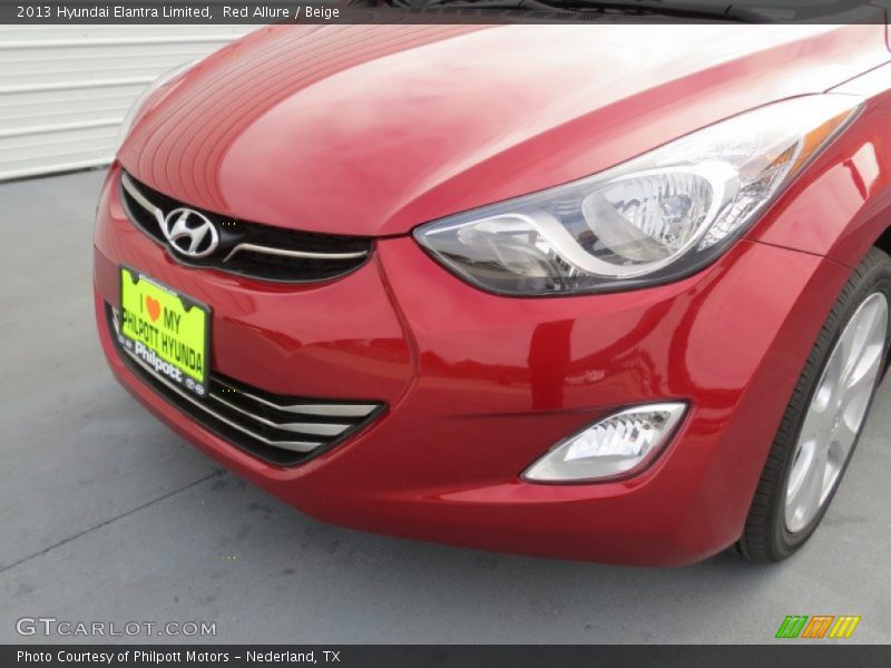 Red Allure / Beige 2013 Hyundai Elantra Limited