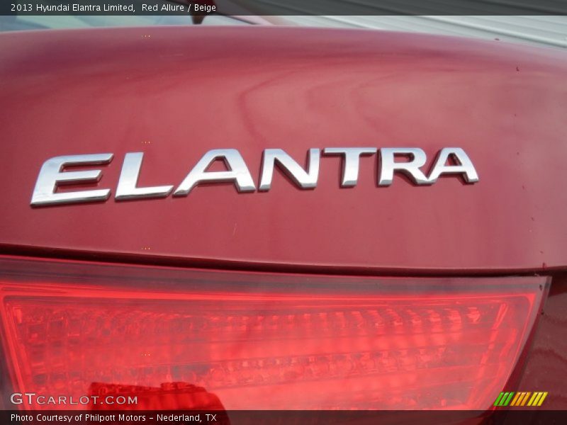 Red Allure / Beige 2013 Hyundai Elantra Limited