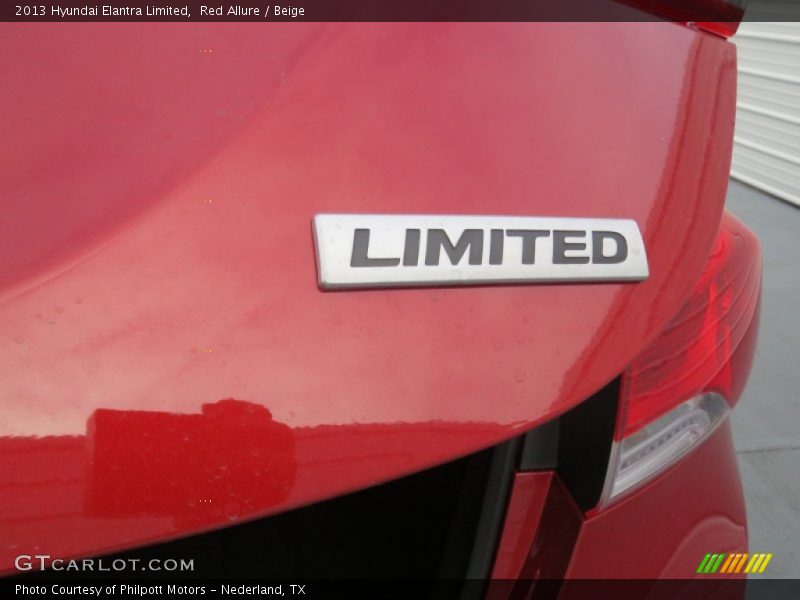 Red Allure / Beige 2013 Hyundai Elantra Limited