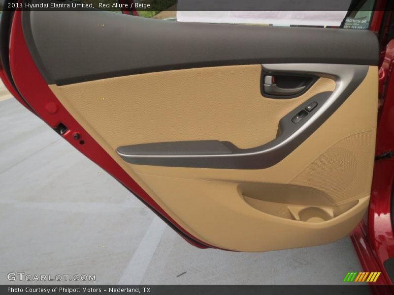 Red Allure / Beige 2013 Hyundai Elantra Limited