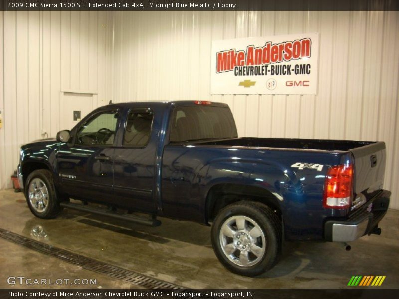 Midnight Blue Metallic / Ebony 2009 GMC Sierra 1500 SLE Extended Cab 4x4