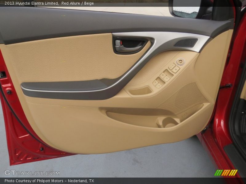 Red Allure / Beige 2013 Hyundai Elantra Limited
