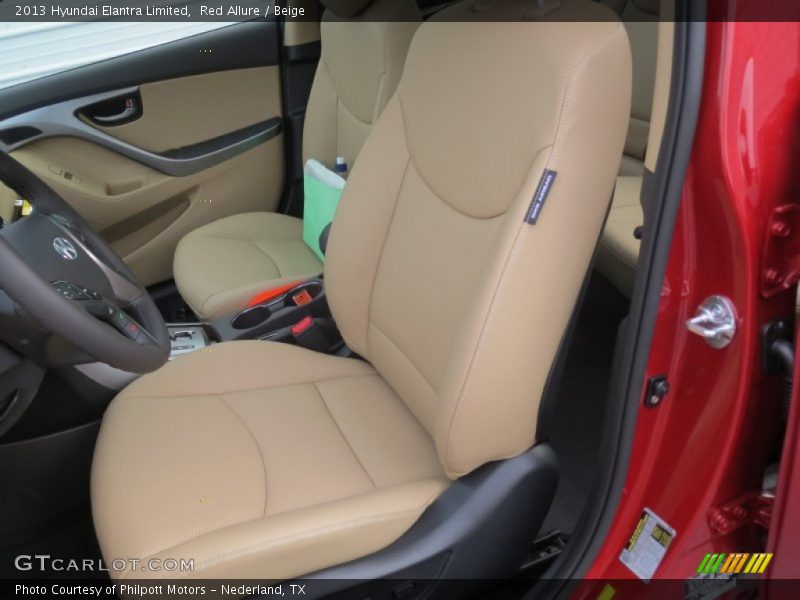 Red Allure / Beige 2013 Hyundai Elantra Limited