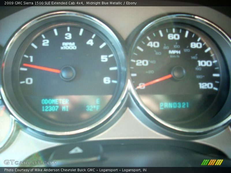 Midnight Blue Metallic / Ebony 2009 GMC Sierra 1500 SLE Extended Cab 4x4