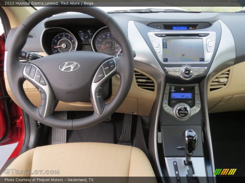 Red Allure / Beige 2013 Hyundai Elantra Limited