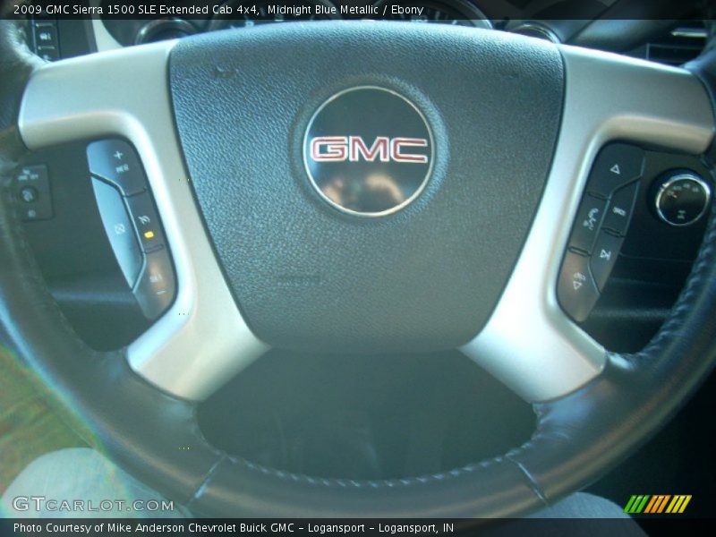 Midnight Blue Metallic / Ebony 2009 GMC Sierra 1500 SLE Extended Cab 4x4