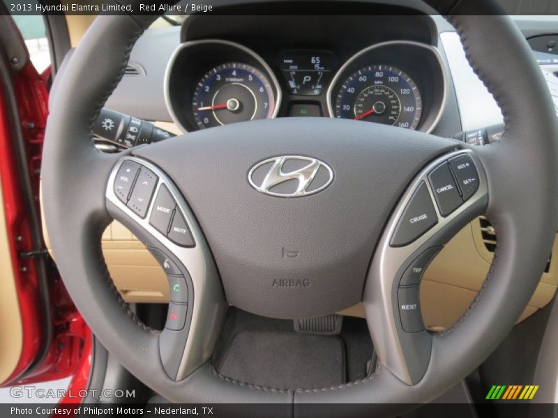 Red Allure / Beige 2013 Hyundai Elantra Limited