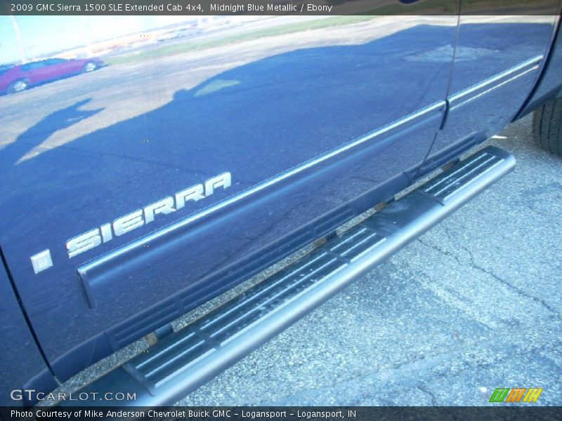 Midnight Blue Metallic / Ebony 2009 GMC Sierra 1500 SLE Extended Cab 4x4