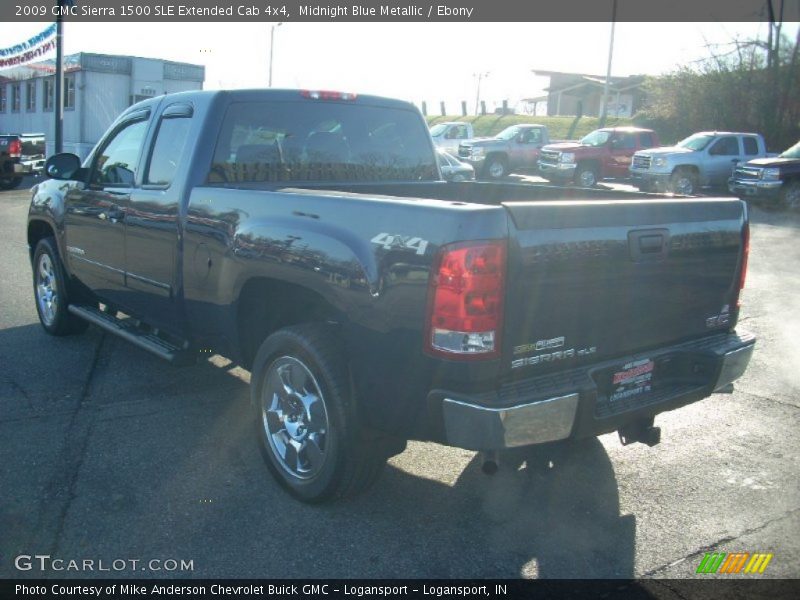 Midnight Blue Metallic / Ebony 2009 GMC Sierra 1500 SLE Extended Cab 4x4
