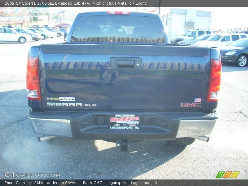 Midnight Blue Metallic / Ebony 2009 GMC Sierra 1500 SLE Extended Cab 4x4