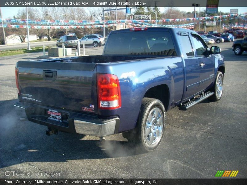 Midnight Blue Metallic / Ebony 2009 GMC Sierra 1500 SLE Extended Cab 4x4