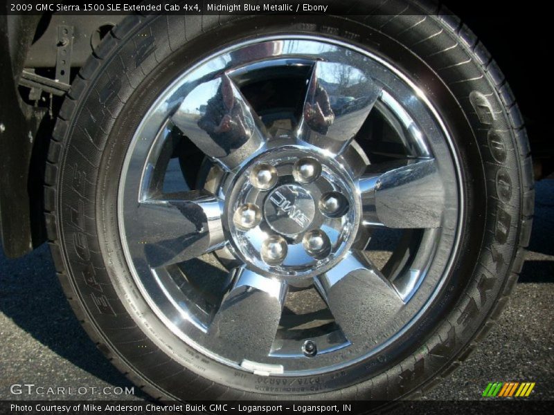 Midnight Blue Metallic / Ebony 2009 GMC Sierra 1500 SLE Extended Cab 4x4