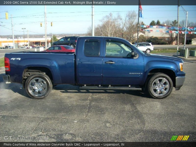 Midnight Blue Metallic / Ebony 2009 GMC Sierra 1500 SLE Extended Cab 4x4