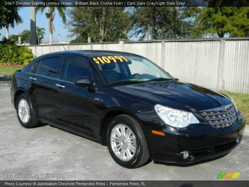 Brilliant Black Crystal Pearl / Dark Slate Gray/Light Slate Gray 2007 Chrysler Sebring Limited Sedan