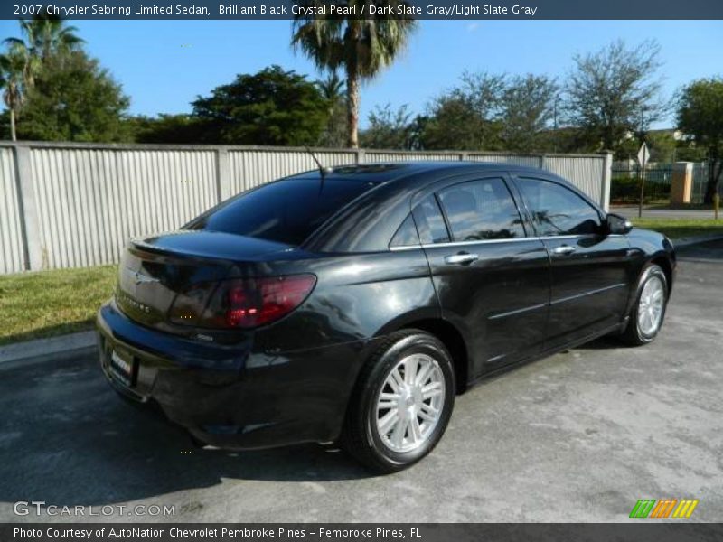 Brilliant Black Crystal Pearl / Dark Slate Gray/Light Slate Gray 2007 Chrysler Sebring Limited Sedan