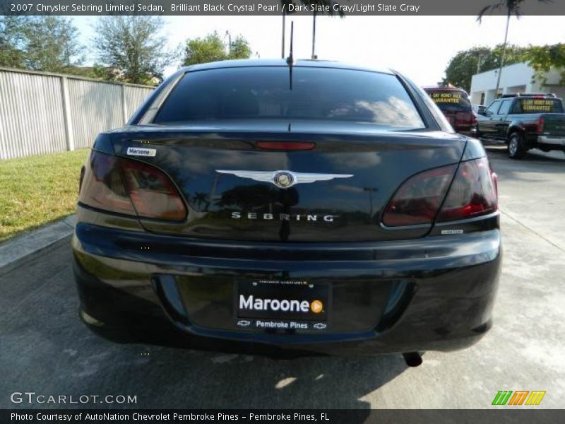 Brilliant Black Crystal Pearl / Dark Slate Gray/Light Slate Gray 2007 Chrysler Sebring Limited Sedan