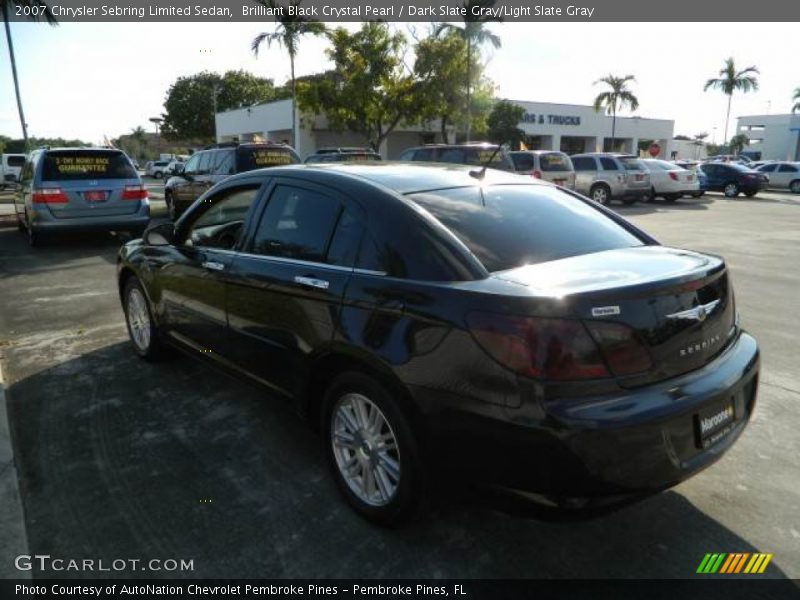Brilliant Black Crystal Pearl / Dark Slate Gray/Light Slate Gray 2007 Chrysler Sebring Limited Sedan