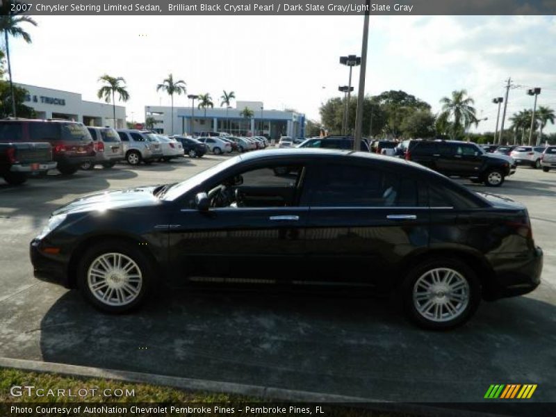 Brilliant Black Crystal Pearl / Dark Slate Gray/Light Slate Gray 2007 Chrysler Sebring Limited Sedan