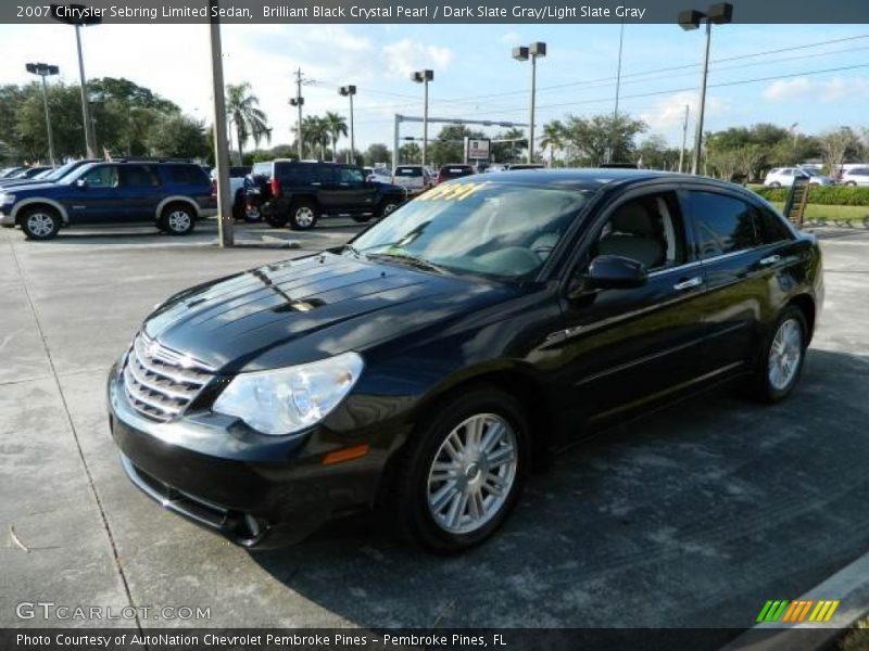 Brilliant Black Crystal Pearl / Dark Slate Gray/Light Slate Gray 2007 Chrysler Sebring Limited Sedan
