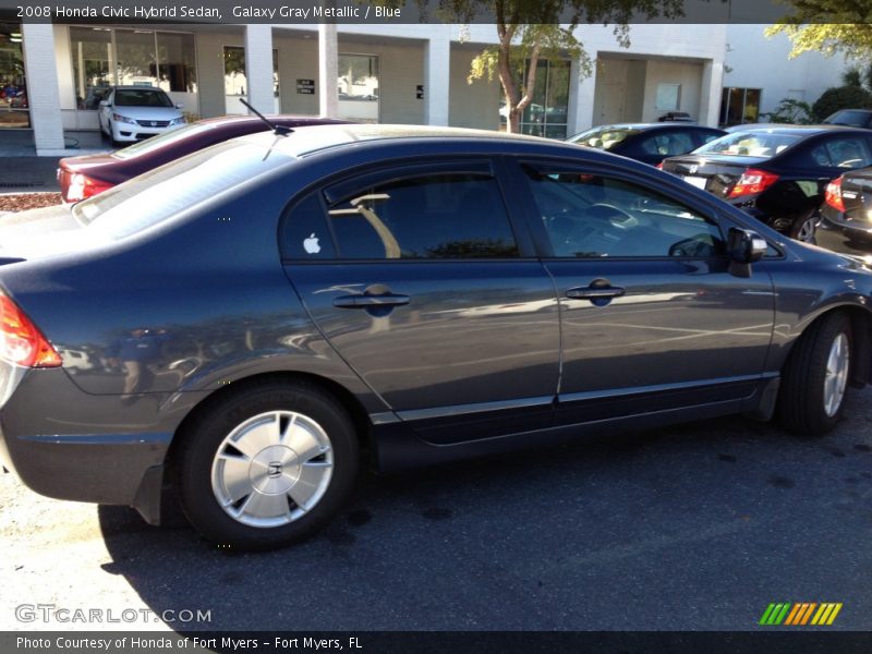 Galaxy Gray Metallic / Blue 2008 Honda Civic Hybrid Sedan