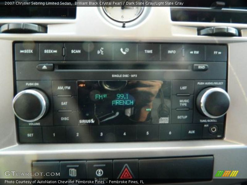 Brilliant Black Crystal Pearl / Dark Slate Gray/Light Slate Gray 2007 Chrysler Sebring Limited Sedan