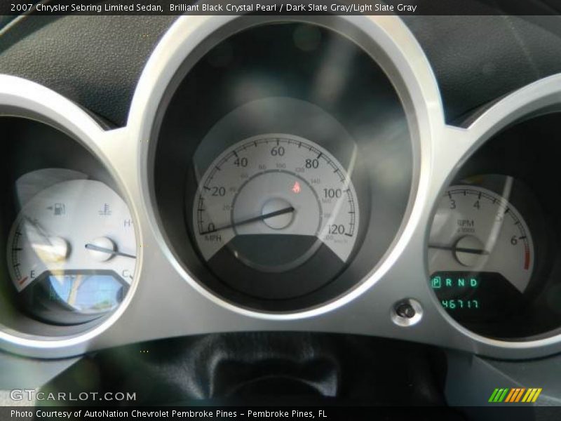 Brilliant Black Crystal Pearl / Dark Slate Gray/Light Slate Gray 2007 Chrysler Sebring Limited Sedan