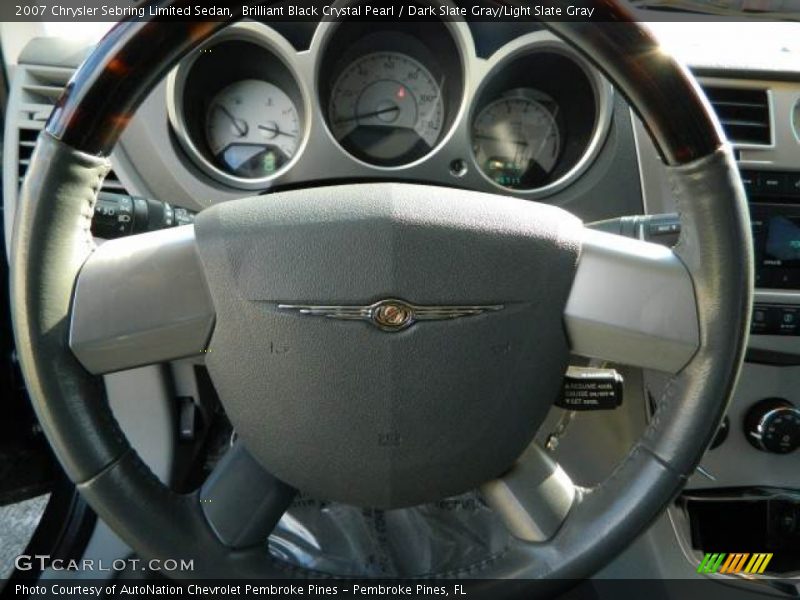 Brilliant Black Crystal Pearl / Dark Slate Gray/Light Slate Gray 2007 Chrysler Sebring Limited Sedan