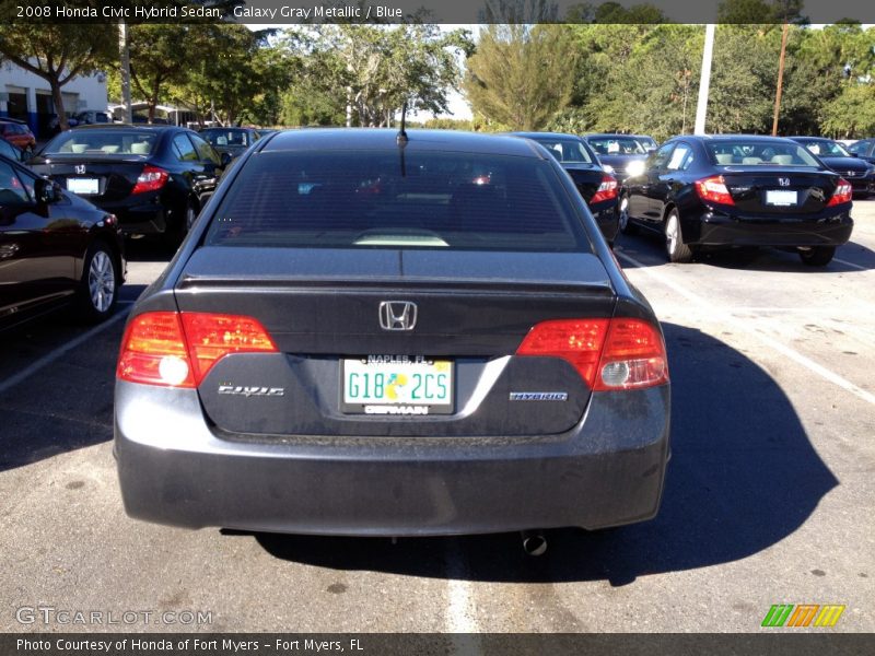 Galaxy Gray Metallic / Blue 2008 Honda Civic Hybrid Sedan