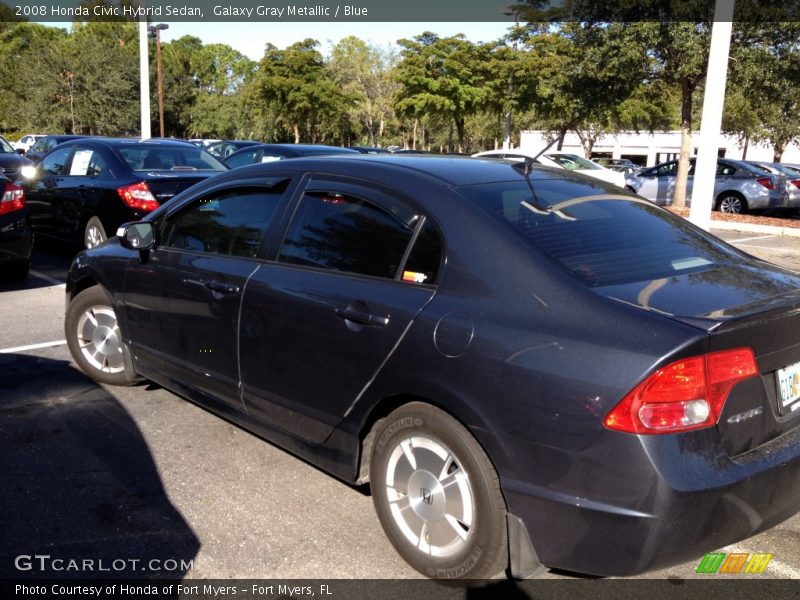 Galaxy Gray Metallic / Blue 2008 Honda Civic Hybrid Sedan