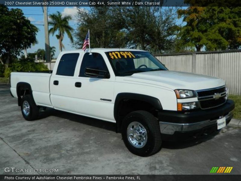 Summit White / Dark Charcoal 2007 Chevrolet Silverado 2500HD Classic Crew Cab 4x4