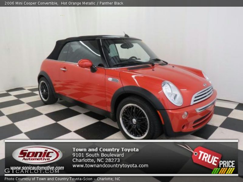 Hot Orange Metallic / Panther Black 2006 Mini Cooper Convertible