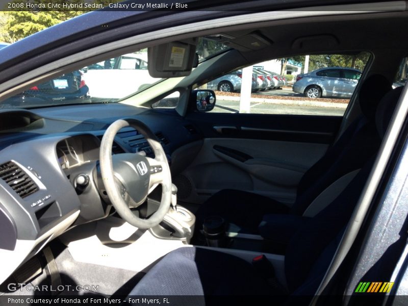Galaxy Gray Metallic / Blue 2008 Honda Civic Hybrid Sedan