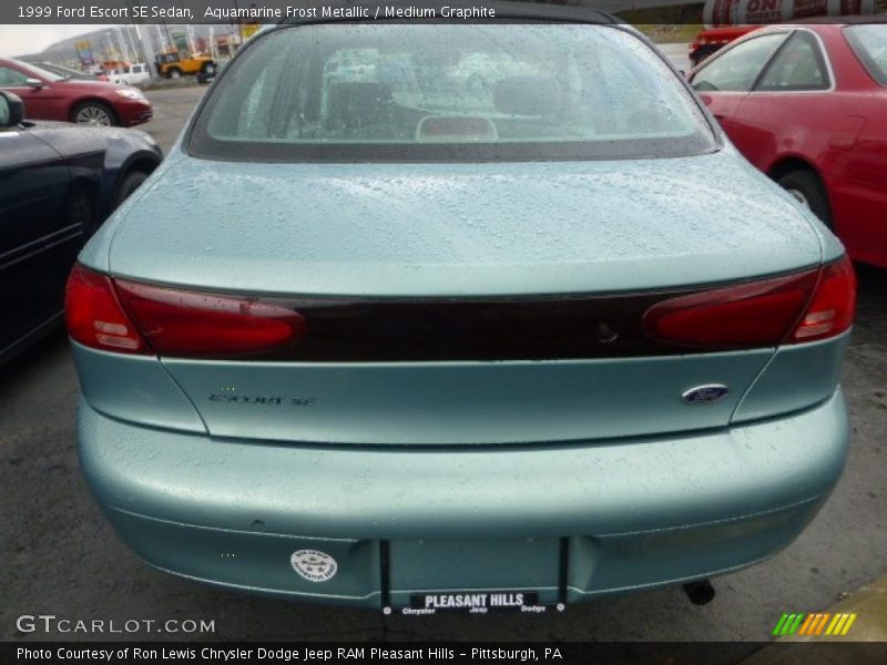 Aquamarine Frost Metallic / Medium Graphite 1999 Ford Escort SE Sedan