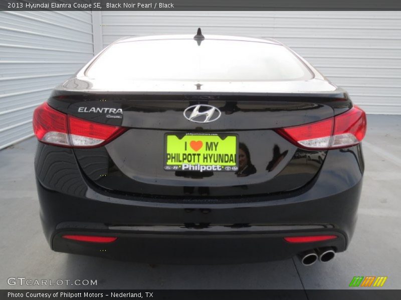 Black Noir Pearl / Black 2013 Hyundai Elantra Coupe SE