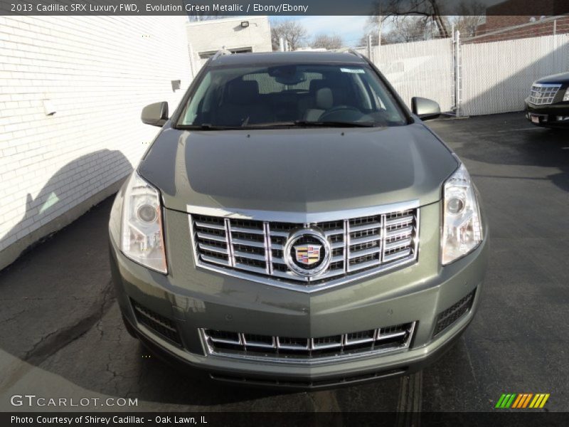 Evolution Green Metallic / Ebony/Ebony 2013 Cadillac SRX Luxury FWD