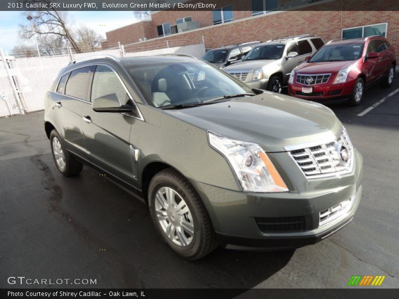 Evolution Green Metallic / Ebony/Ebony 2013 Cadillac SRX Luxury FWD