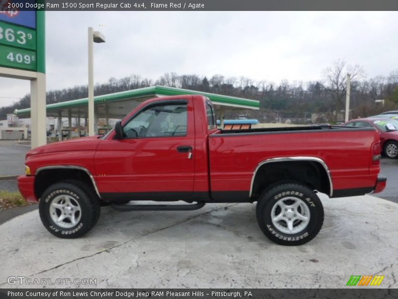 Flame Red / Agate 2000 Dodge Ram 1500 Sport Regular Cab 4x4