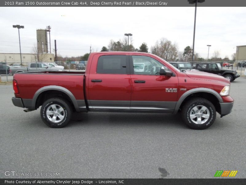 Deep Cherry Red Pearl / Black/Diesel Gray 2013 Ram 1500 Outdoorsman Crew Cab 4x4