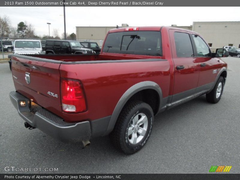 Deep Cherry Red Pearl / Black/Diesel Gray 2013 Ram 1500 Outdoorsman Crew Cab 4x4