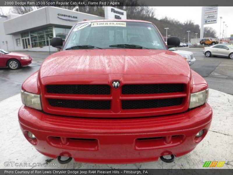 Flame Red / Agate 2000 Dodge Ram 1500 Sport Regular Cab 4x4