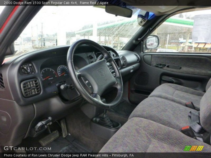 Flame Red / Agate 2000 Dodge Ram 1500 Sport Regular Cab 4x4