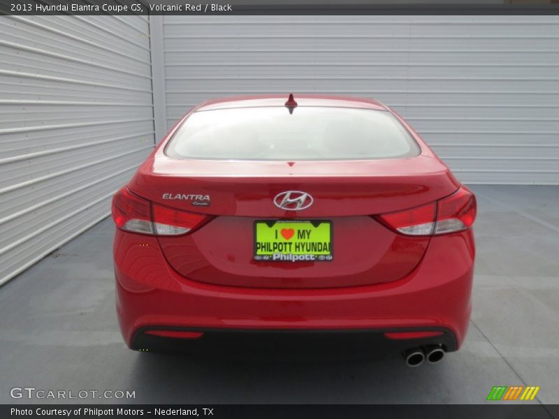 Volcanic Red / Black 2013 Hyundai Elantra Coupe GS