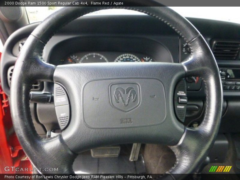 Flame Red / Agate 2000 Dodge Ram 1500 Sport Regular Cab 4x4